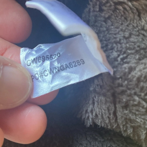 Calvin Klein Hooded Winter‎ Jacket Faux Suede Brown Women's X-Small Y2K - Picture 7 of 10